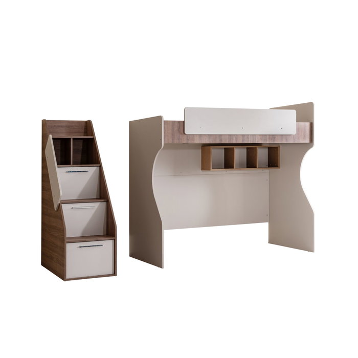 Hanah Home Litera Milano Crema y Marrón Hanah Home Litera Milano Crema y Marrón